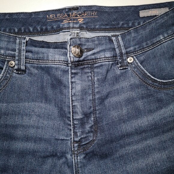 Melissa McCarthy Seven7 Ladies Medium Wash Slimming Silhouette Pencil Jeans - Picture 8 of 16